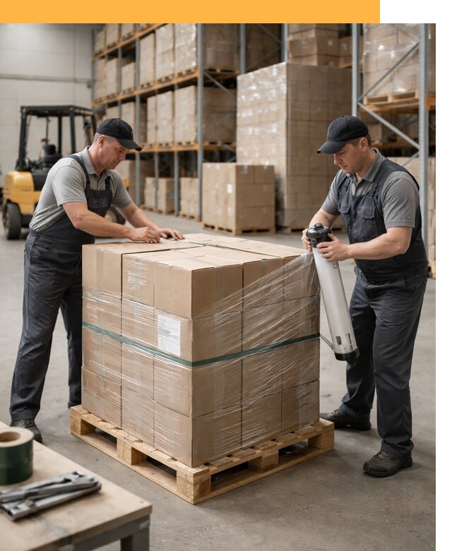 Упаковка и паллетирование грузов от 3610 руб: защита и крепление